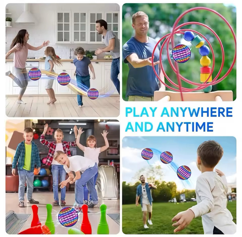 Flying Orb Ball Spinner Boomerang Flyorb Magic With LED Lights Drone Hover Fly Ball Stress Release Fidget Toys Kids